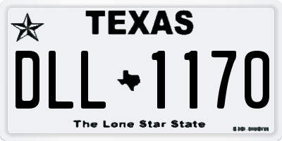 TX license plate DLL1170