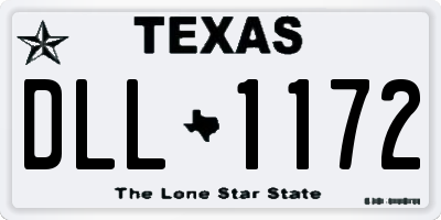 TX license plate DLL1172