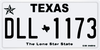 TX license plate DLL1173