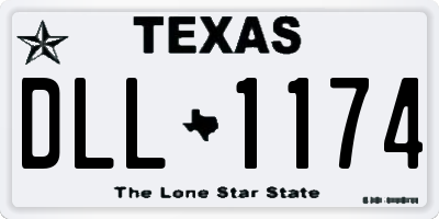 TX license plate DLL1174