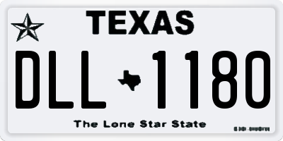 TX license plate DLL1180