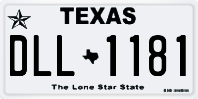 TX license plate DLL1181