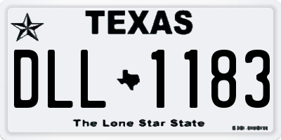 TX license plate DLL1183