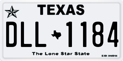 TX license plate DLL1184