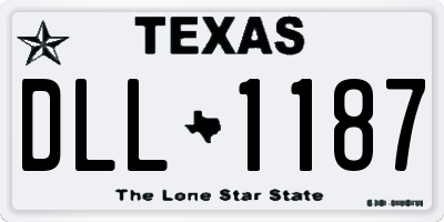 TX license plate DLL1187