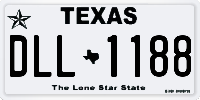 TX license plate DLL1188