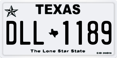 TX license plate DLL1189