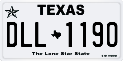 TX license plate DLL1190