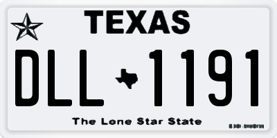 TX license plate DLL1191