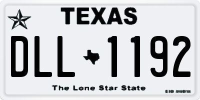 TX license plate DLL1192