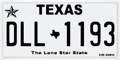 TX license plate DLL1193
