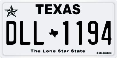 TX license plate DLL1194