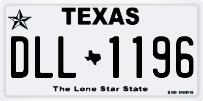 TX license plate DLL1196