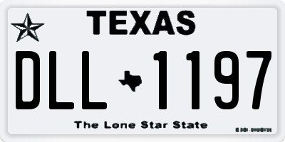 TX license plate DLL1197