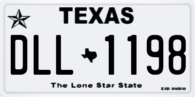 TX license plate DLL1198