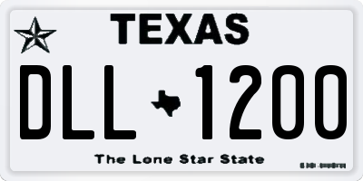 TX license plate DLL1200