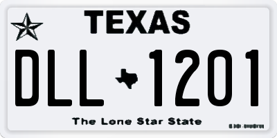 TX license plate DLL1201