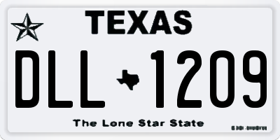 TX license plate DLL1209