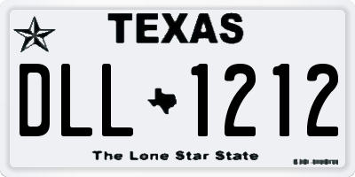 TX license plate DLL1212