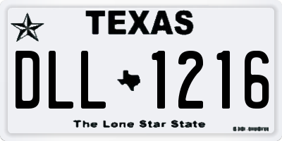 TX license plate DLL1216