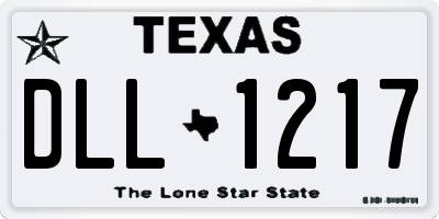 TX license plate DLL1217