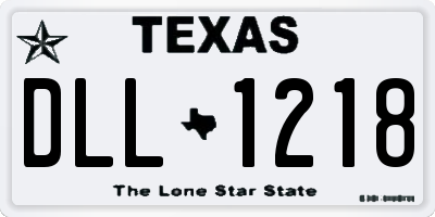 TX license plate DLL1218