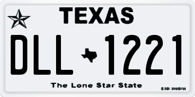 TX license plate DLL1221
