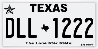 TX license plate DLL1222