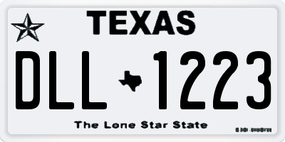 TX license plate DLL1223