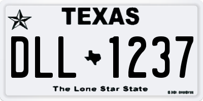 TX license plate DLL1237