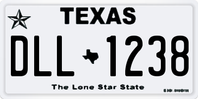 TX license plate DLL1238