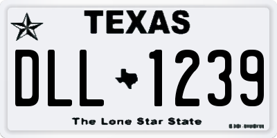 TX license plate DLL1239