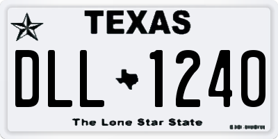 TX license plate DLL1240