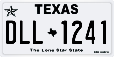 TX license plate DLL1241
