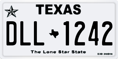 TX license plate DLL1242
