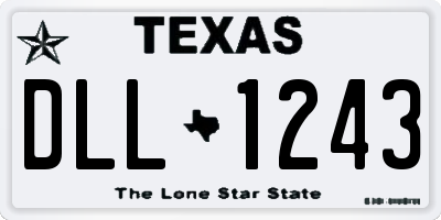 TX license plate DLL1243