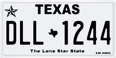 TX license plate DLL1244