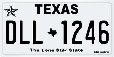 TX license plate DLL1246