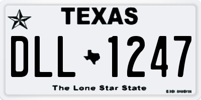 TX license plate DLL1247