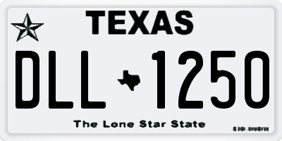 TX license plate DLL1250