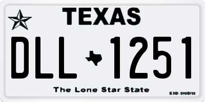 TX license plate DLL1251