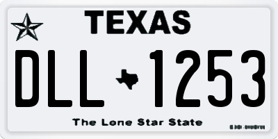 TX license plate DLL1253