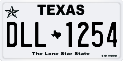 TX license plate DLL1254