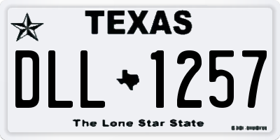 TX license plate DLL1257