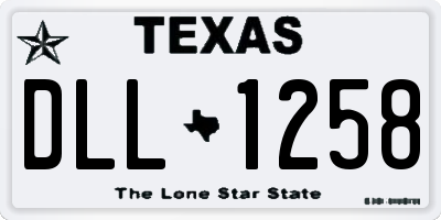 TX license plate DLL1258
