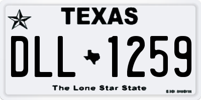 TX license plate DLL1259