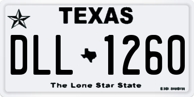TX license plate DLL1260