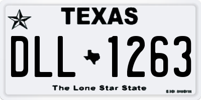 TX license plate DLL1263