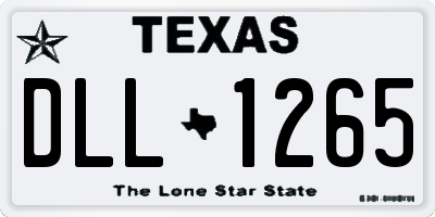 TX license plate DLL1265