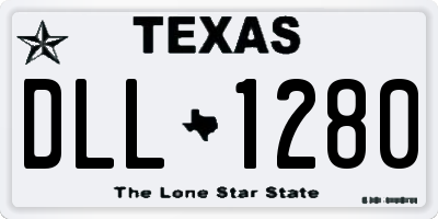 TX license plate DLL1280